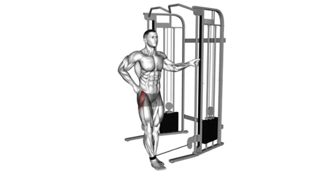 Отведение ноги на блоке