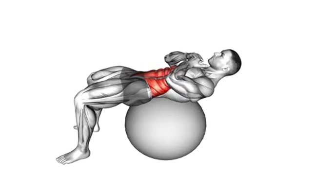 Скручивания на фитболе