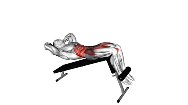 Подъемы туловища на наклонной скамье