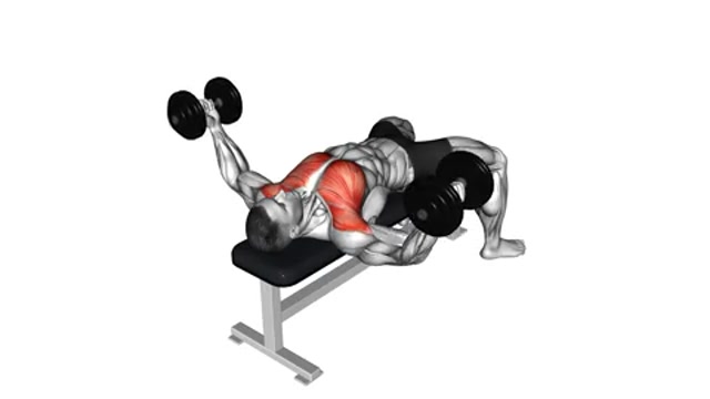 Разведение гантелей лежа