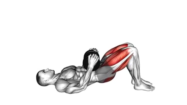 Ягодичный мостик с гантелью