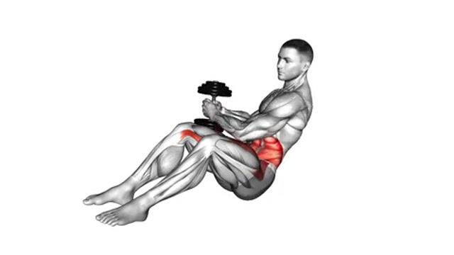 Русские скручивания с гантелью