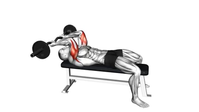 Французский жим с EZ-грифом