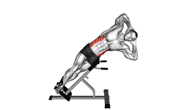 Боковые наклоны на римском стуле