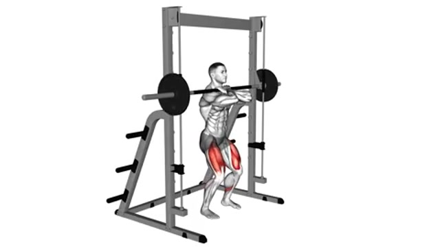 Фронтальные приседания в машине Смита